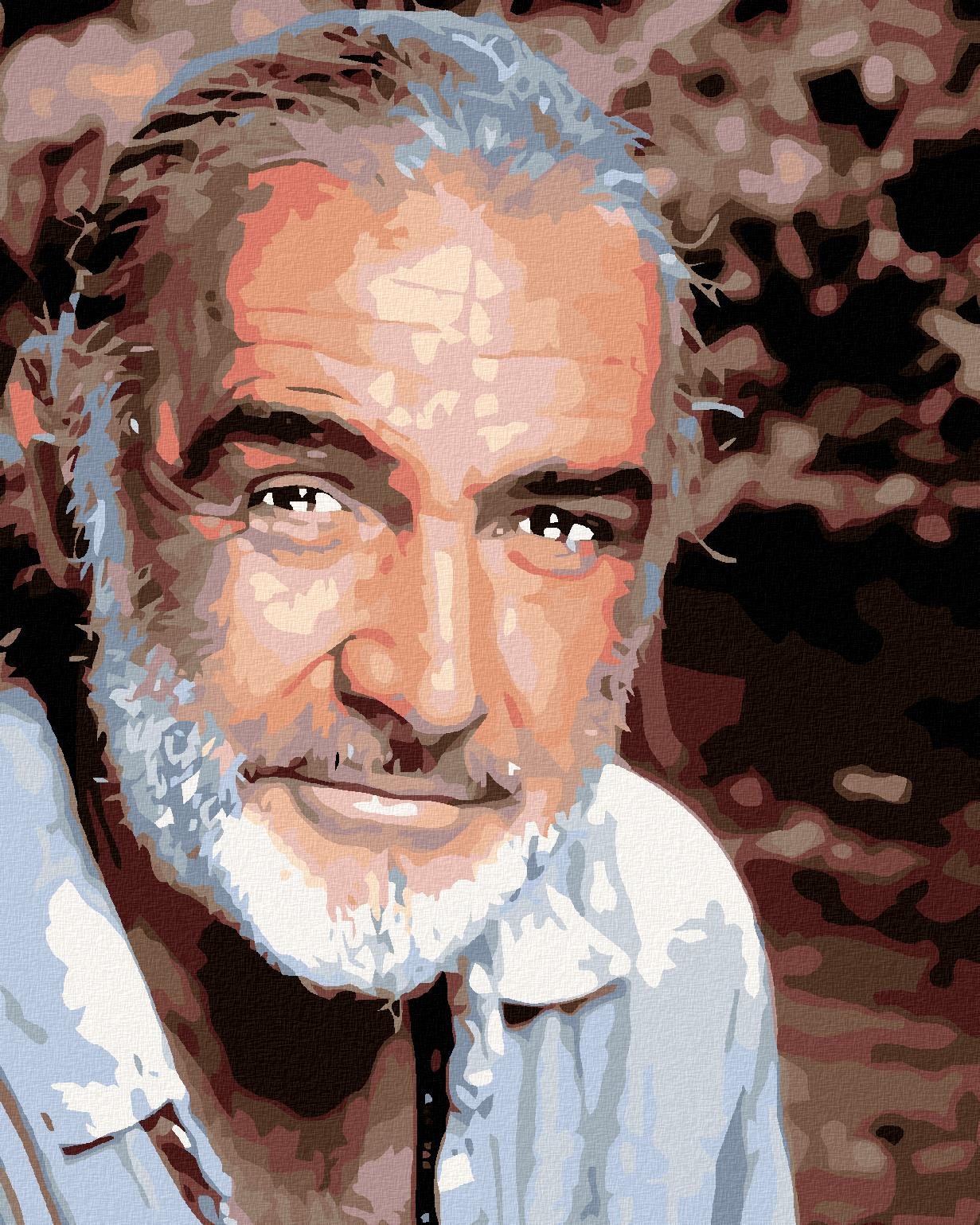 Malování podle čísel - Sean Connery, 80x100 cm, bez rámu a bez vypnutí plátna