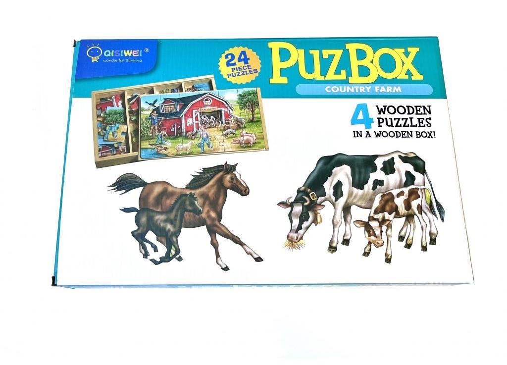Dětské dřevěné puzzle - Farma