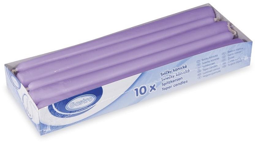 Wimex Svíce kónická 245 mm 10 ks - světle fialová