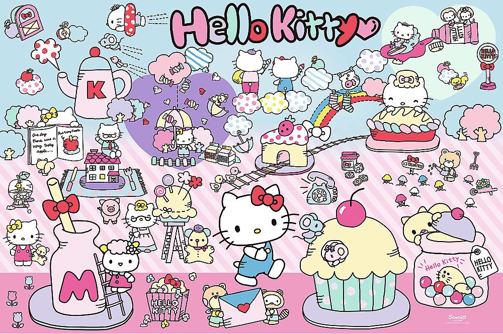 TREFL Puzzle Objevuj svět Hello Kitty 300 dílků