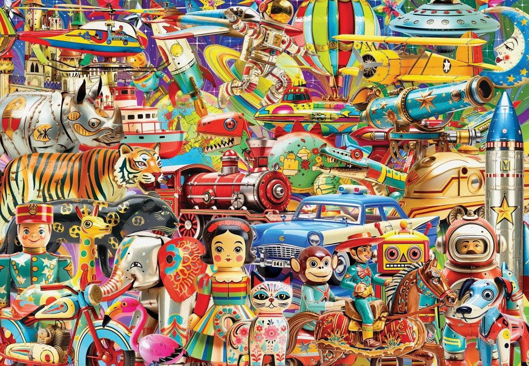 GRAFIKA Puzzle Retro hračky 1000 dílků