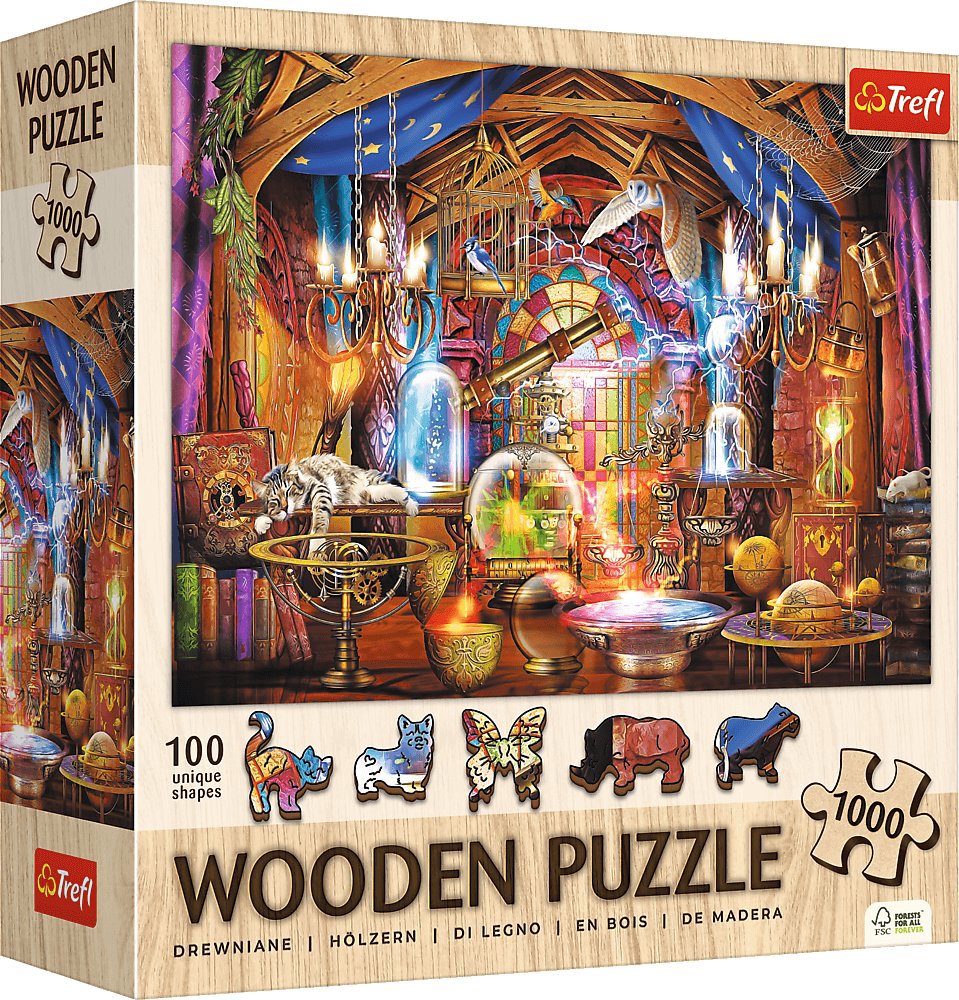 TREFL Dřevěné puzzle Magická komnata 1000 dílků
