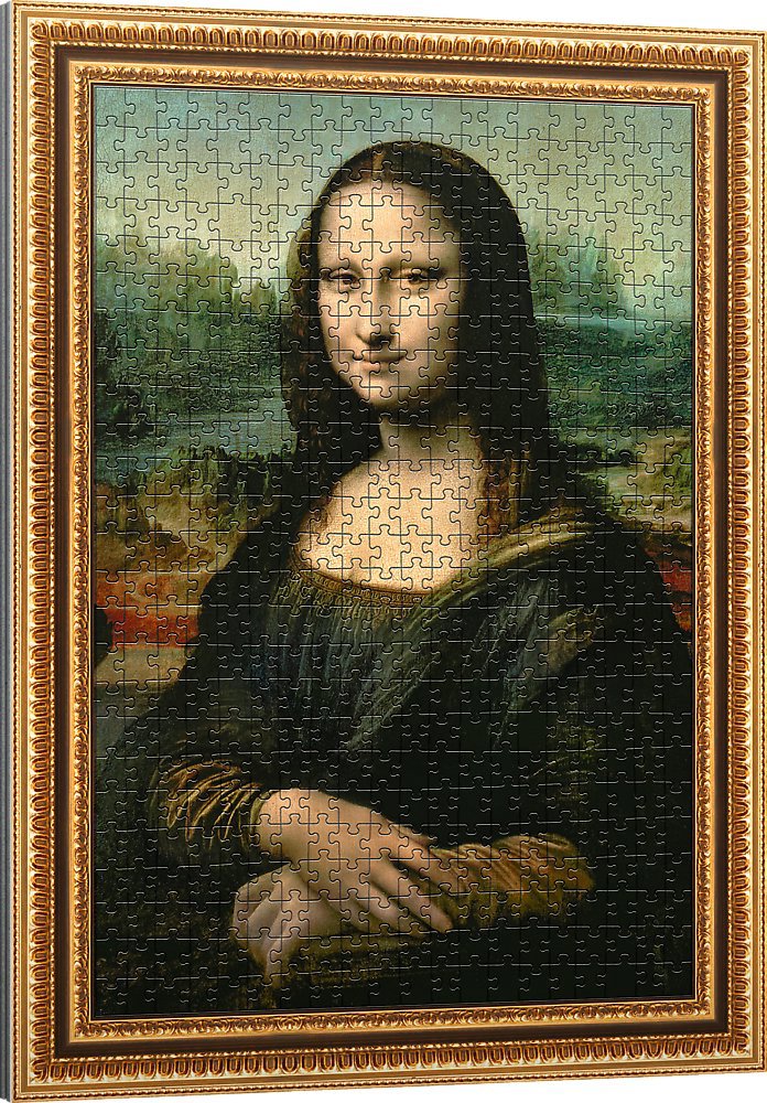 TREFL Art Frame Puzzle Mona Lisa 500 dílků s rámem