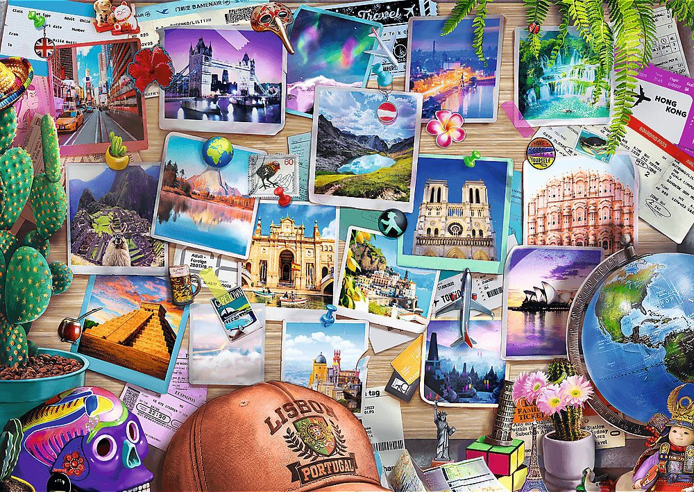 TREFL Puzzle Premium Plus Tea Time: Vzpomínky z cest 500 dílků