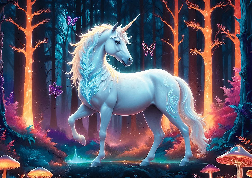 TREFL Puzzle Mystický jednorožec 1000 dílků