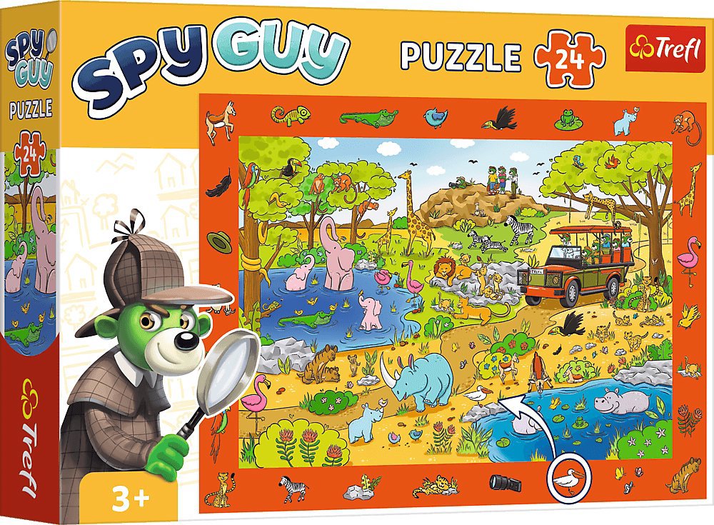 Trefl Puzzle s hledáním obrázků Spy Guy:Puzzle safari 24 dílků