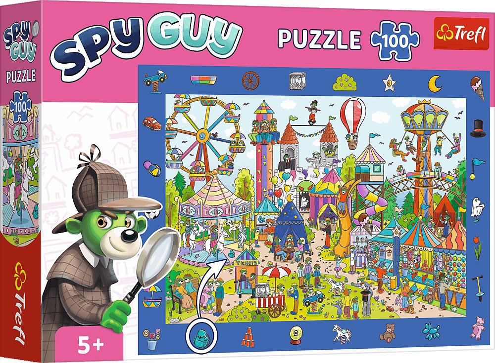 Trefl Puzzle s hledáním obrázků Spy Guy: Zábavní park 100 dílků