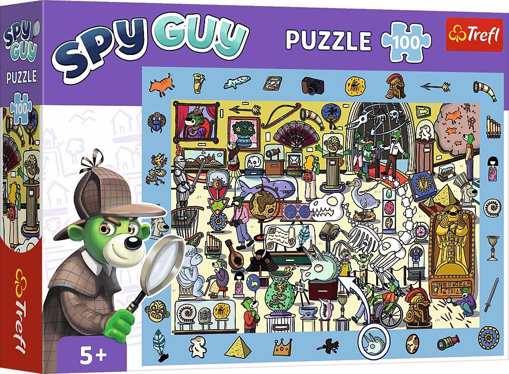 Trefl Puzzle s hledáním obrázků Spy Guy: Muzeum 100 dílků