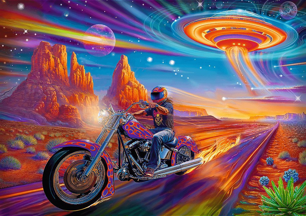 TREFL Puzzle Divoká jízda 1000 dílků