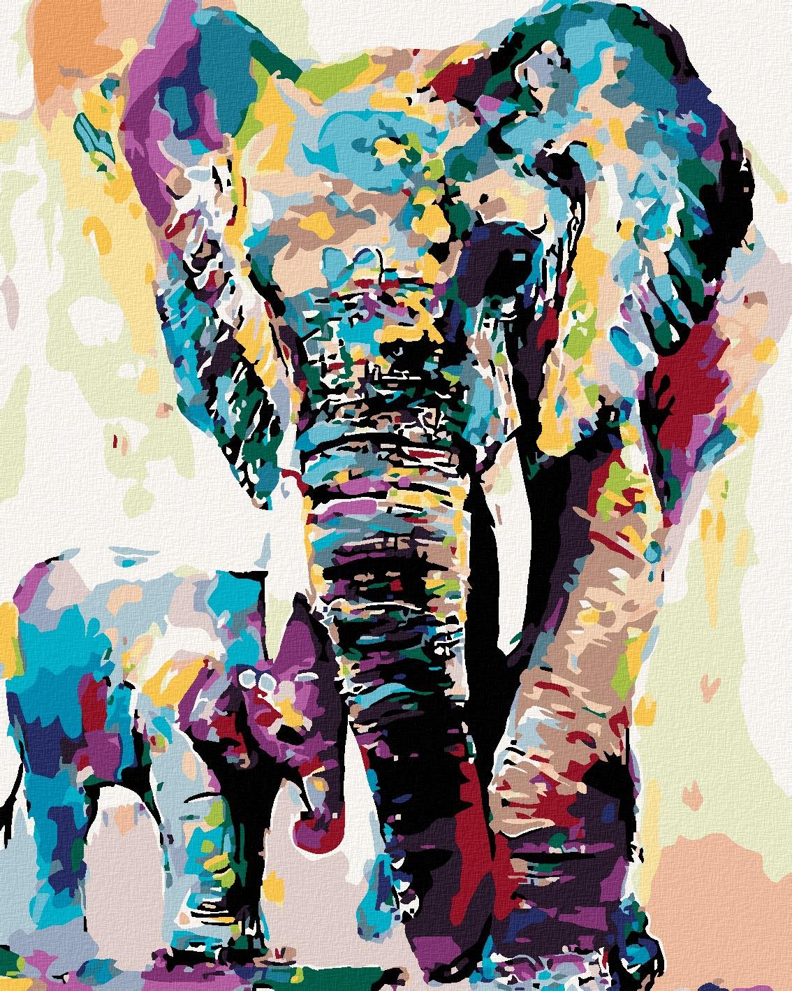 Diamondi - MALOVANÍ SLONI, 40x50 cm, vypnuté plátno na rám