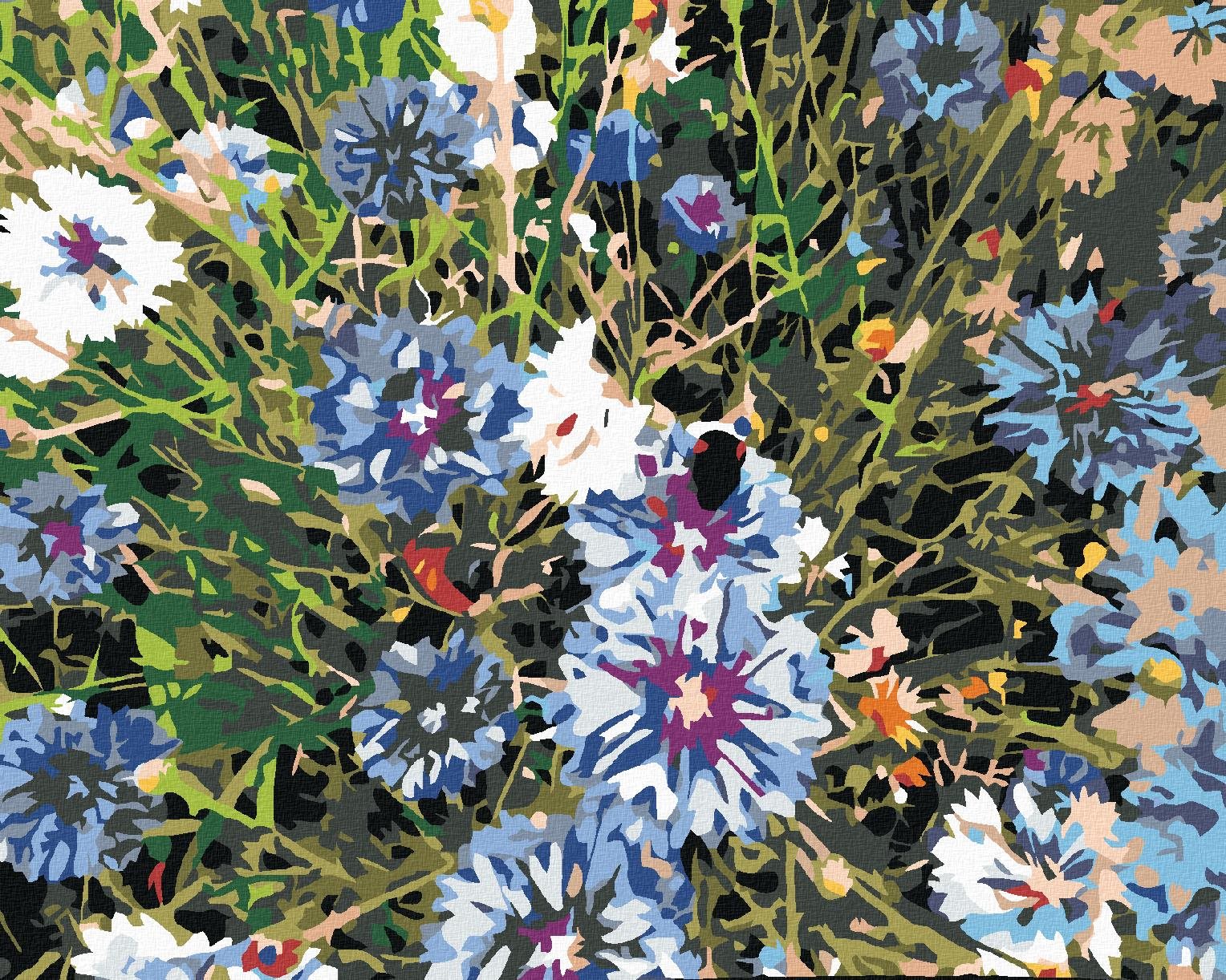 Diamondi - CHRPY MODRÉ, 40x50 cm, vypnuté plátno na rám