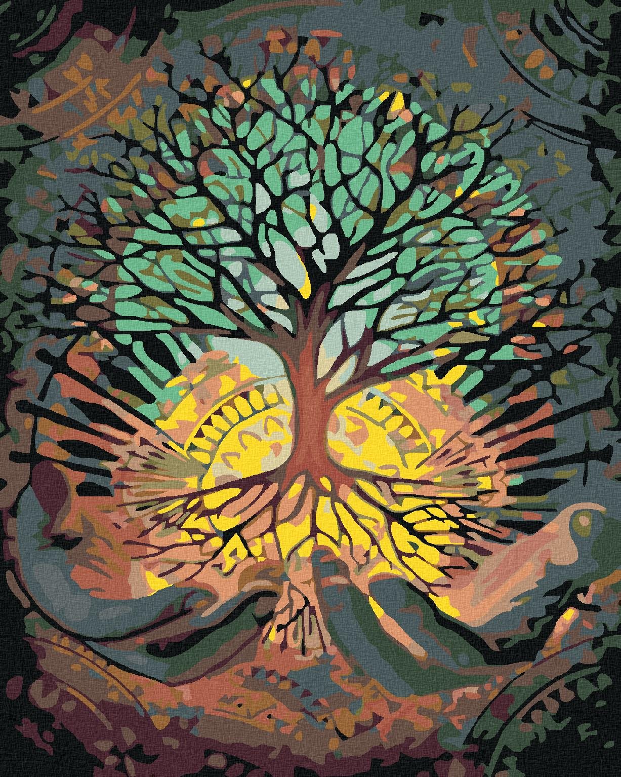 Diamondi - DAROVANÝ STROM, 40x50 cm, vypnuté plátno na rám