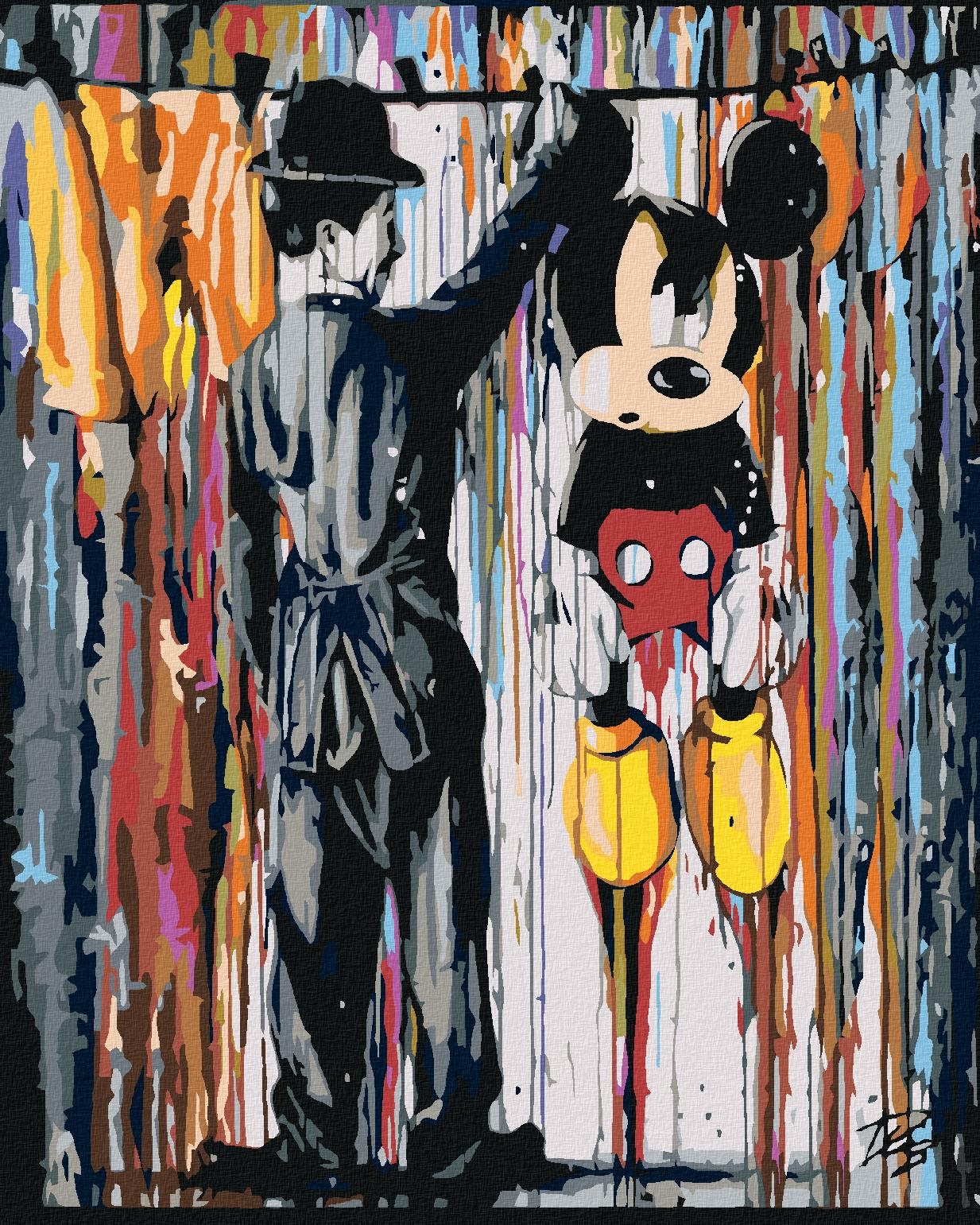 Diamondi - MICKEY MOUSE, 40x50 cm, vypnuté plátno na rám