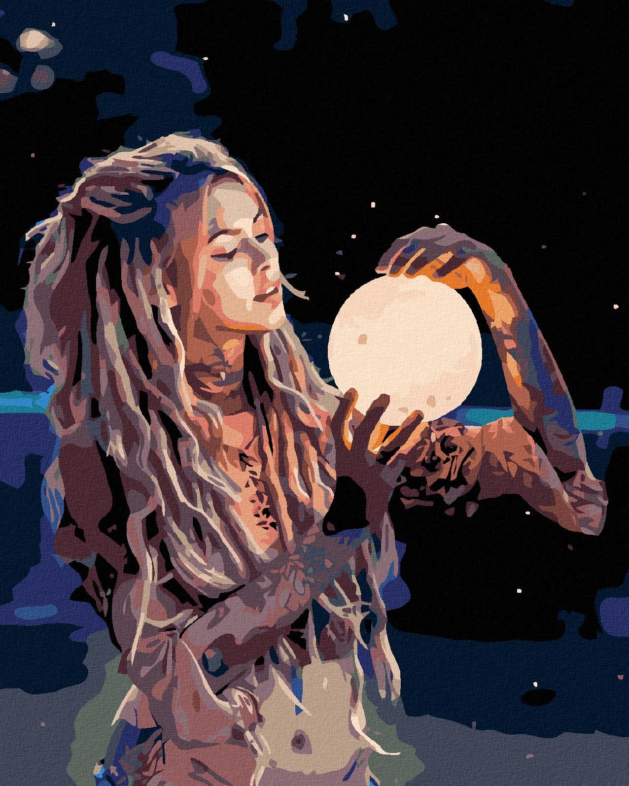 Diamondi - LUNA, 40x50 cm, vypnuté plátno na rám