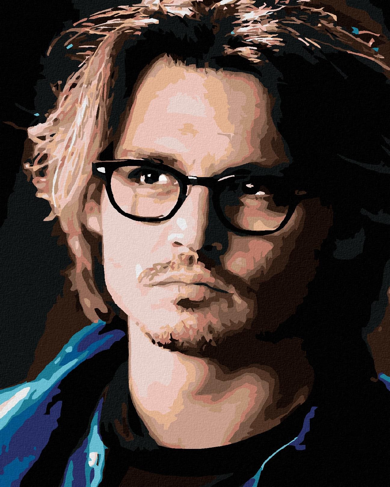Diamondi - JOHNNY DEPP, 40x50 cm, vypnuté plátno na rám