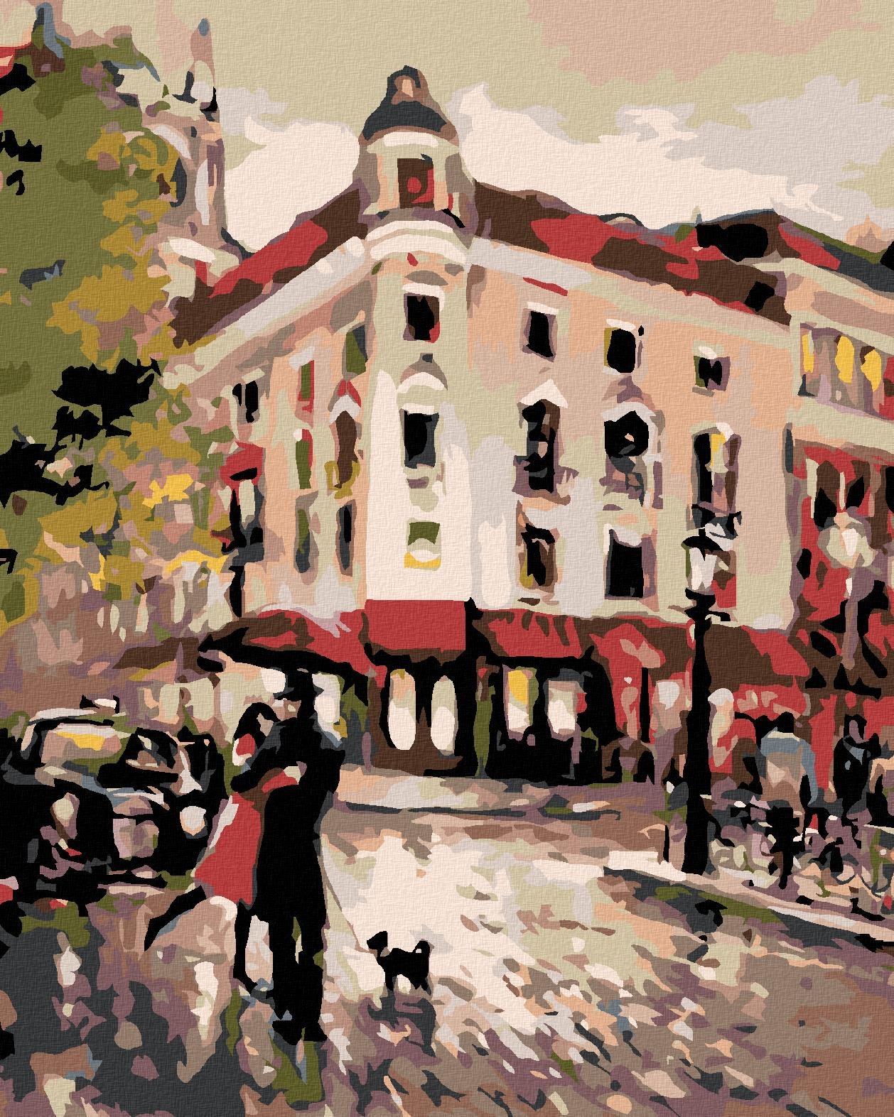 Diamondi - SCHŮZKA NA ROHU, 40x50 cm, vypnuté plátno na rám