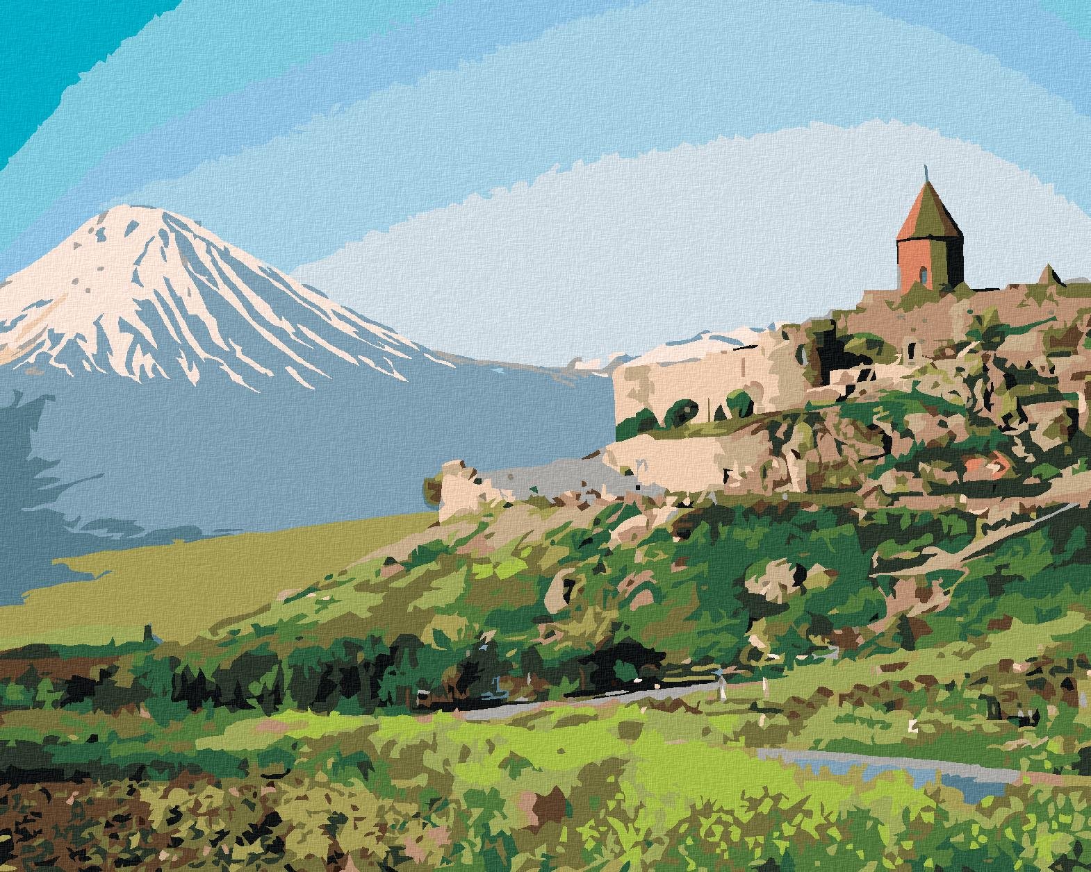 Diamondi - STARÝ HRAD, 40x50 cm, vypnuté plátno na rám