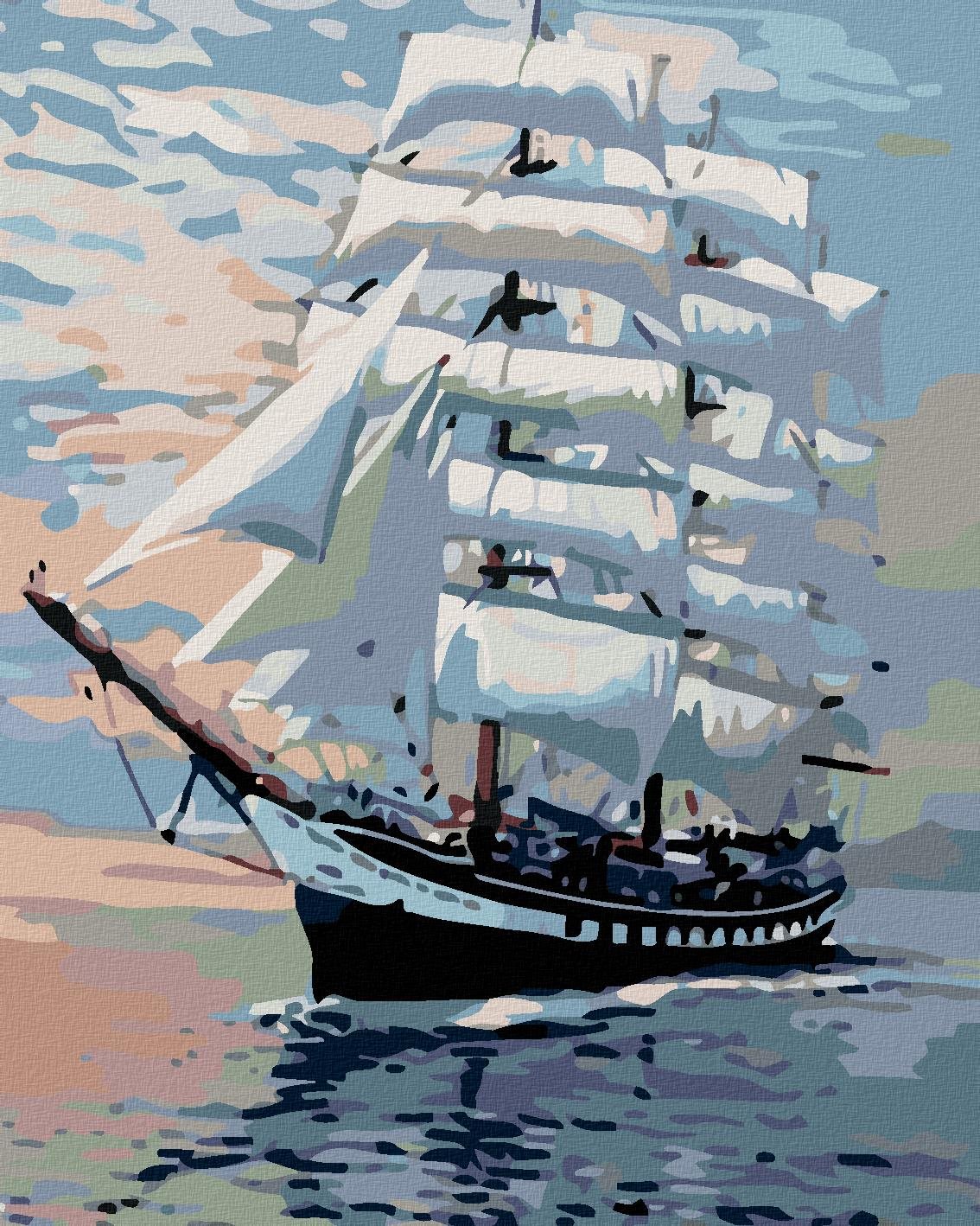 Diamondi - VELKÁ PLACHETNICE, 40x50 cm, vypnuté plátno na rám
