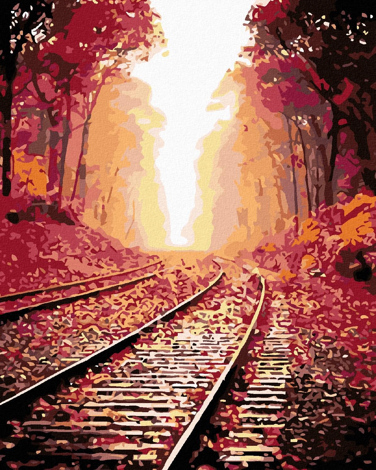 Diamondi - KOLEJE, 40x50 cm, vypnuté plátno na rám