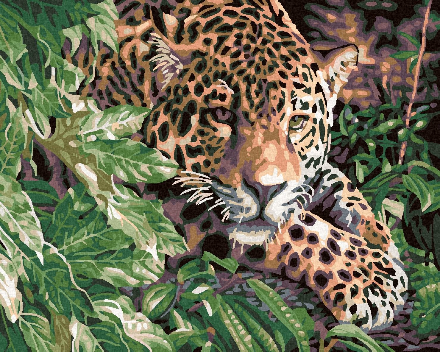 Diamondi - Diamantové malování - GEPARD, 40x50 cm, bez rámu a bez vypnutí plátna
