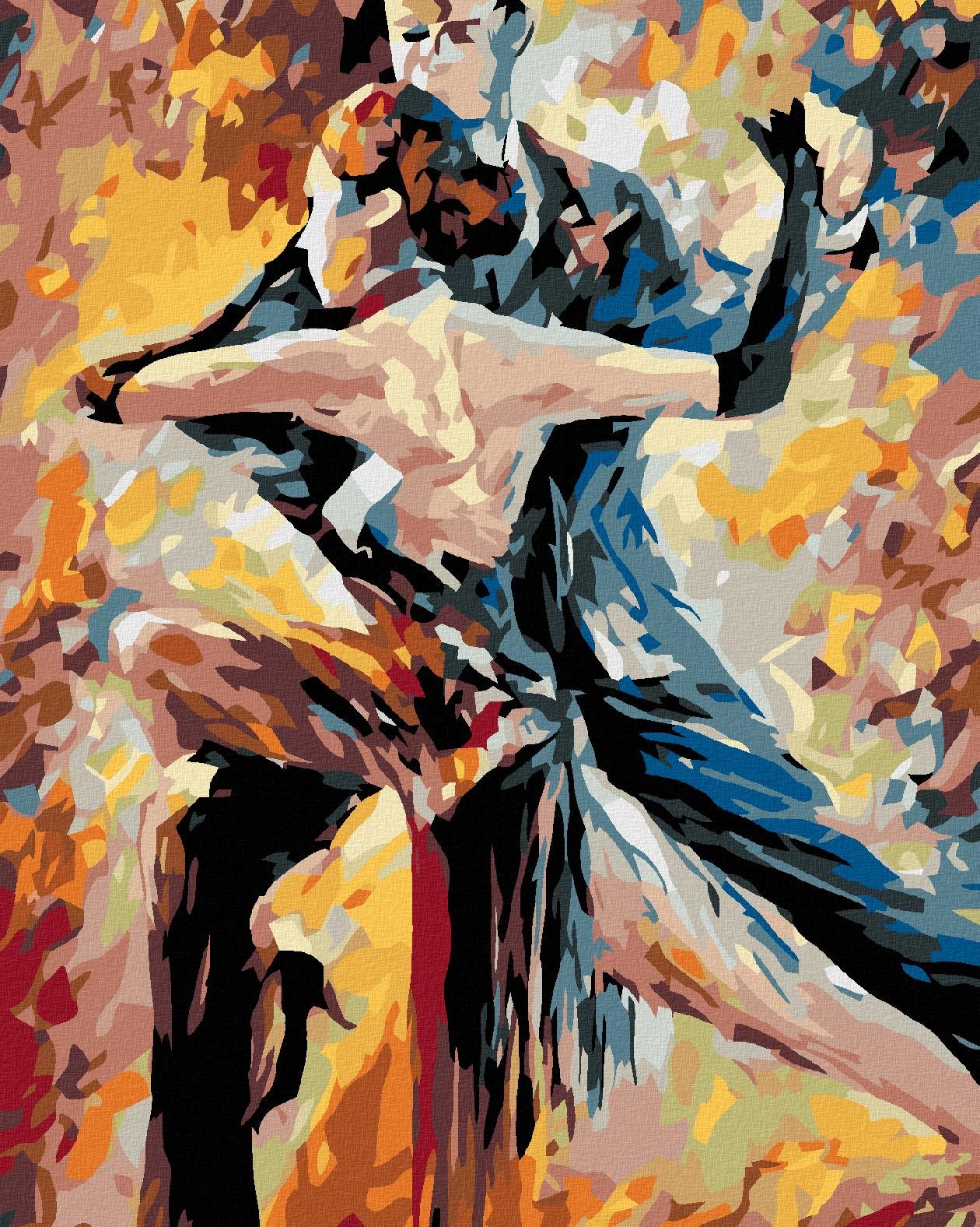 Diamondi - TANEČNÍ PÁR, 40x50 cm, vypnuté plátno na rám