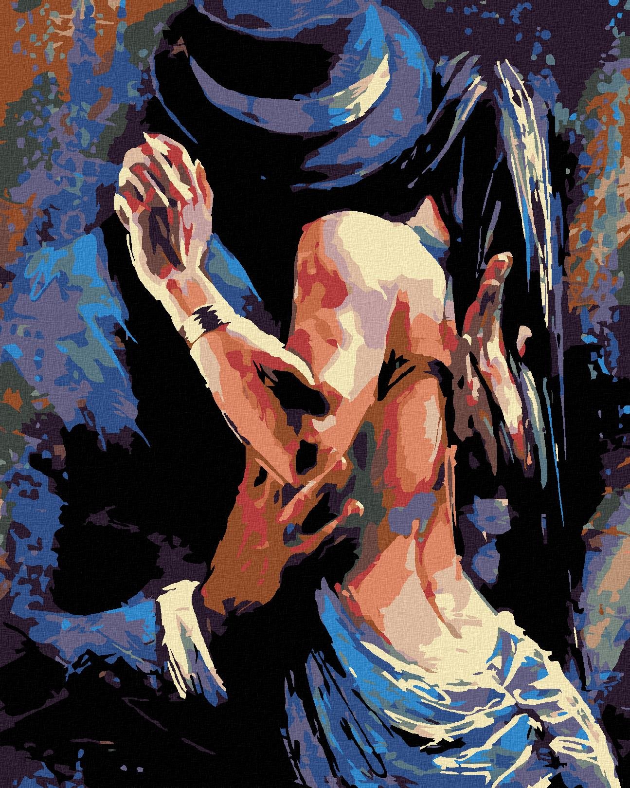 Diamondi - VÁŠNIVÝ PÁR, 40x50 cm, vypnuté plátno na rám