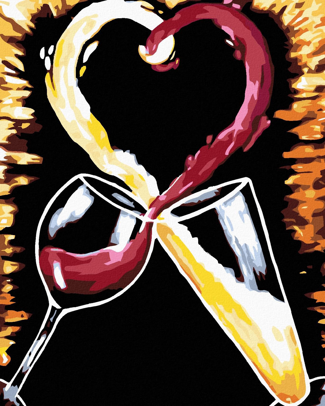 Diamondi - SKLENIČKY, 40x50 cm, vypnuté plátno na rám
