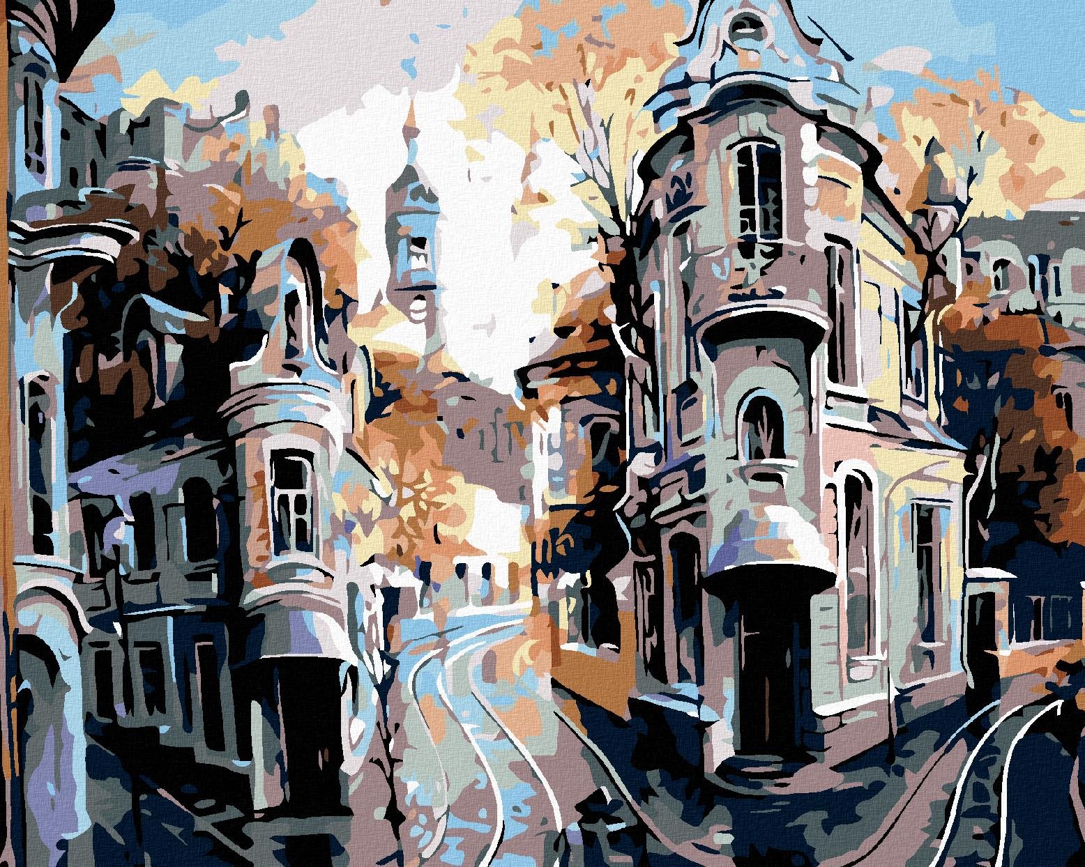 Diamondi - ROHOVÉ DOMY, 40x50 cm, vypnuté plátno na rám