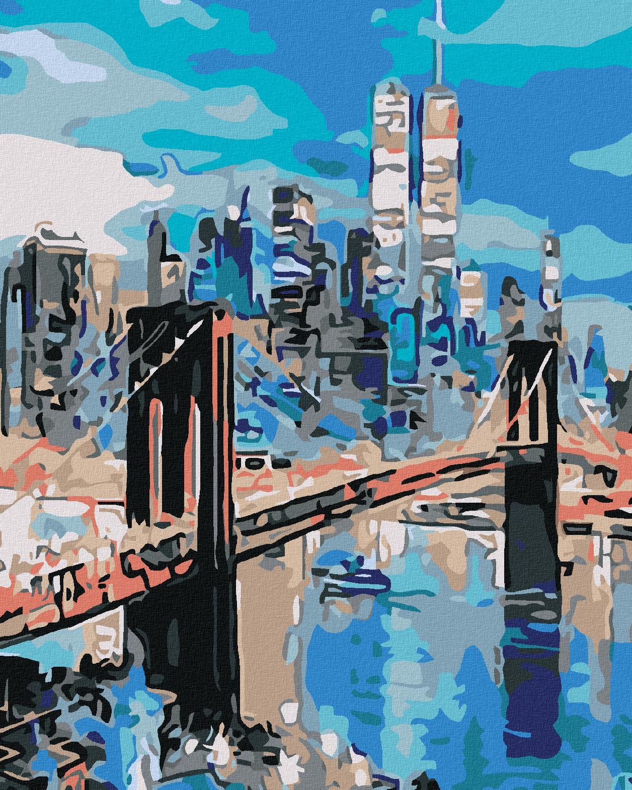 Diamondi - BROOKLYNSKÝ MOST, 40x50 cm, vypnuté plátno na rám