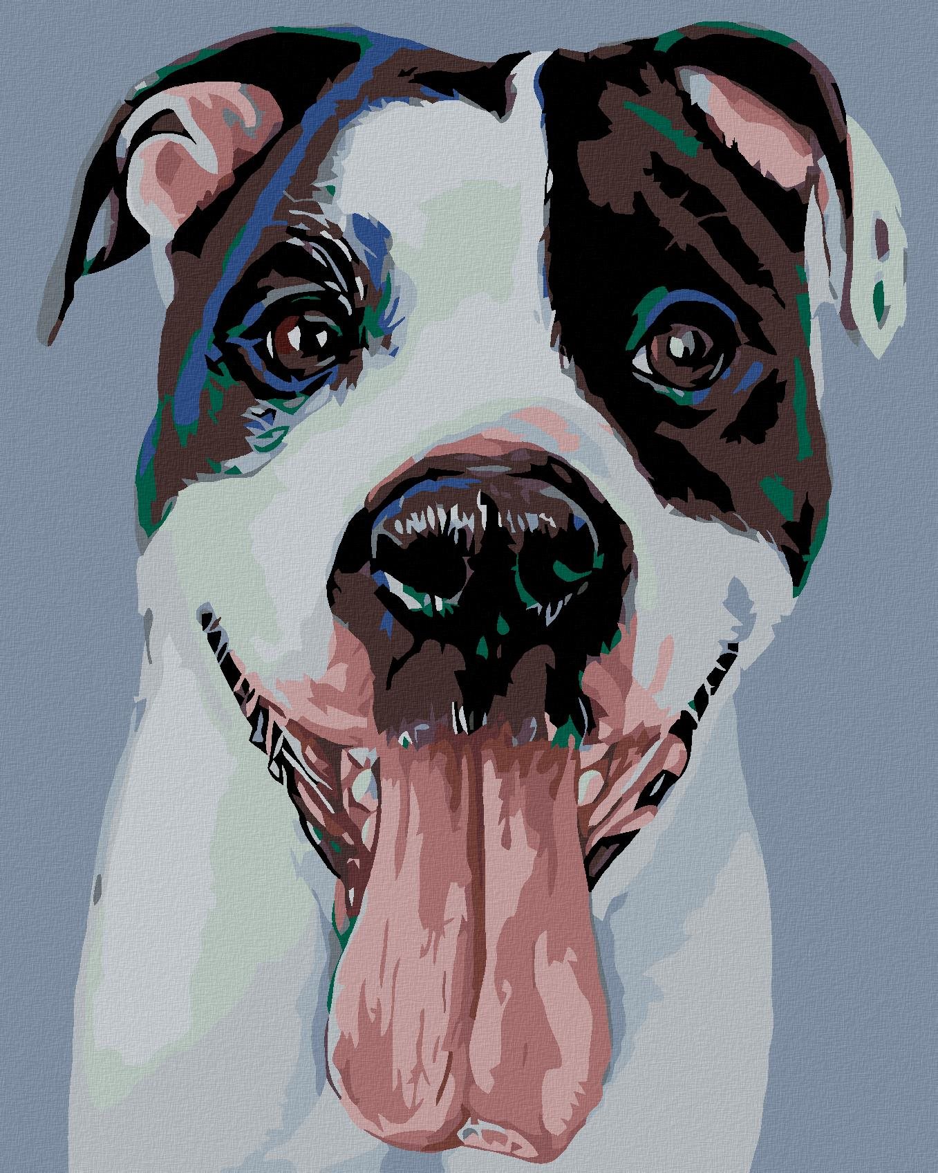 Diamondi - ČERNOBÍLÝ HAFAN, 40x50 cm, vypnuté plátno na rám