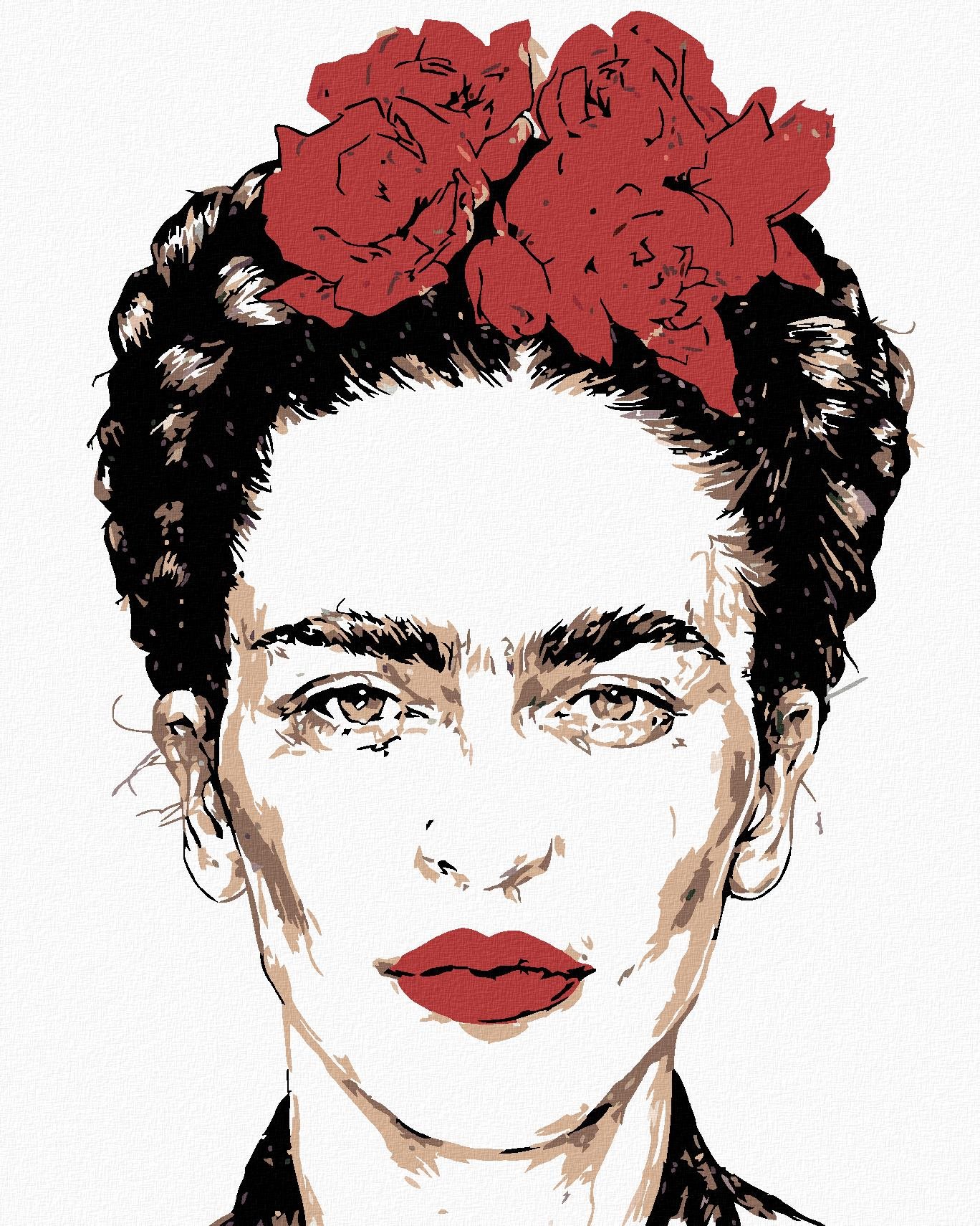 Diamondi - FRIDA KAHLO, 40x50 cm, vypnuté plátno na rám