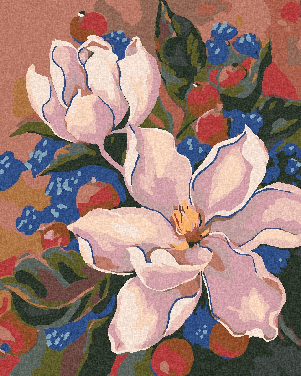 Diamondi - ROZKVETLÉ LILIE, 40x50 cm, vypnuté plátno na rám