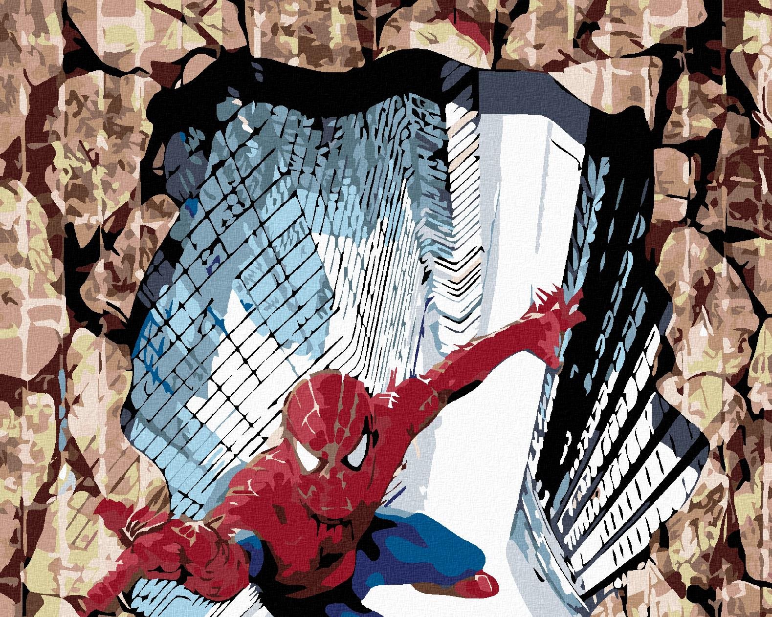 Diamondi - SPIDERMAN 3D, 40x50 cm, vypnuté plátno na rám
