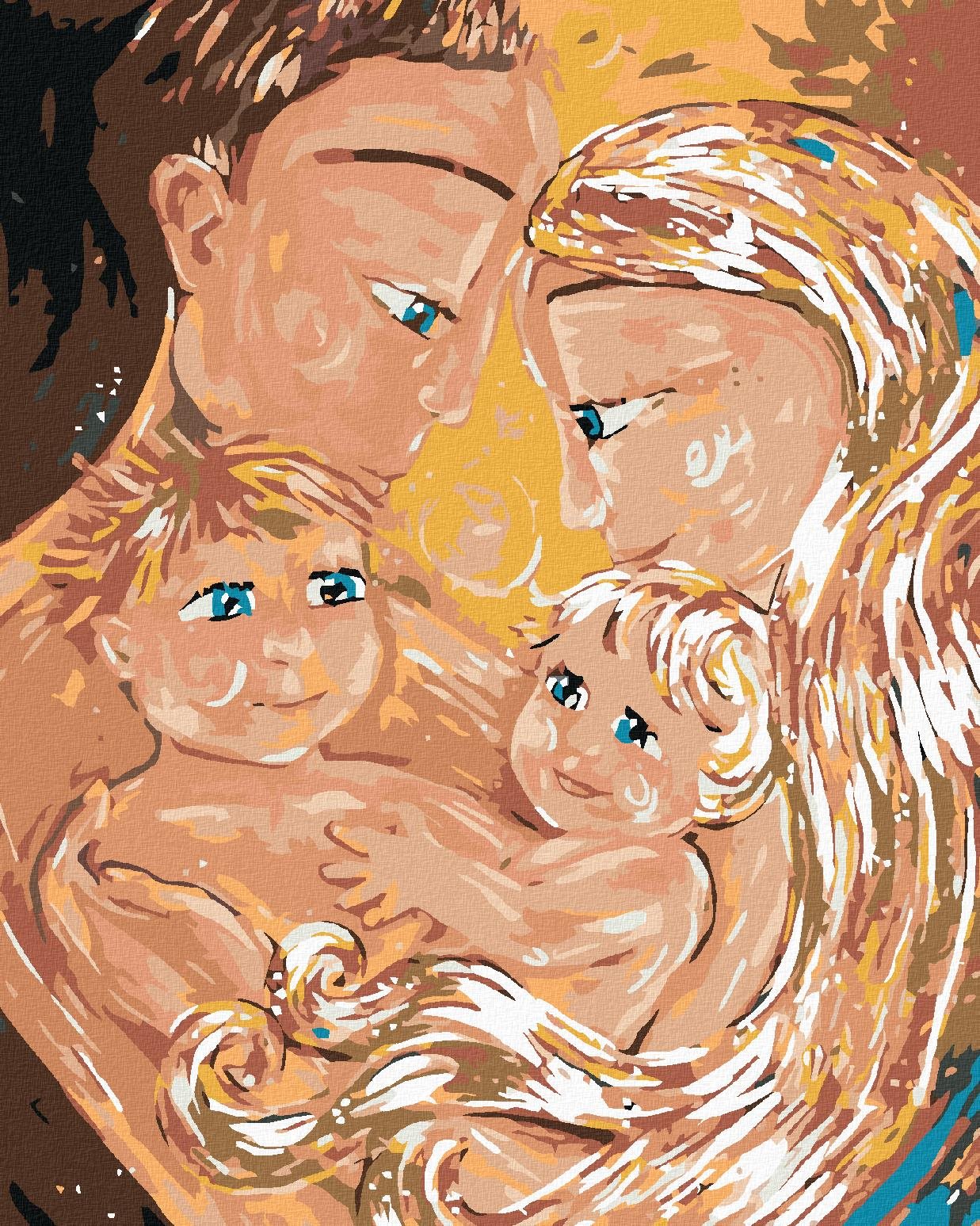 Diamondi - RODINA, 40x50 cm, vypnuté plátno na rám