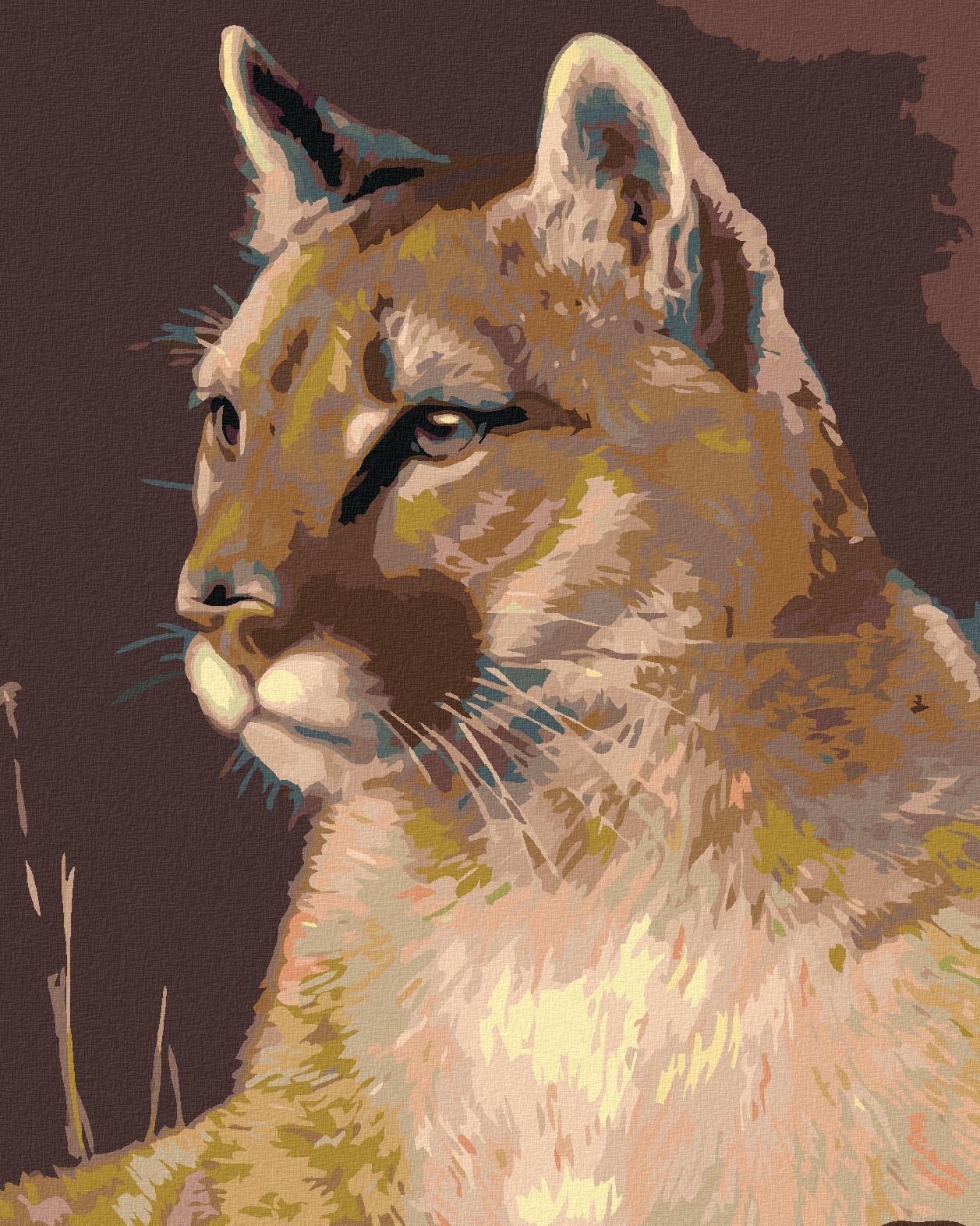 Diamondi - Diamantové malování - PUMA, 40x50 cm, bez rámu a bez vypnutí plátna
