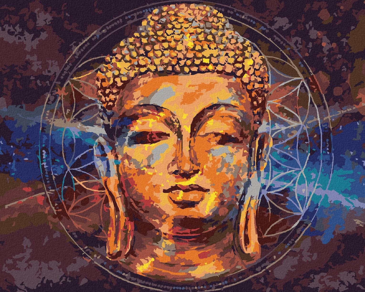 Diamondi - HVĚZDNÝ BUDDHA, 40x50 cm, vypnuté plátno na rám