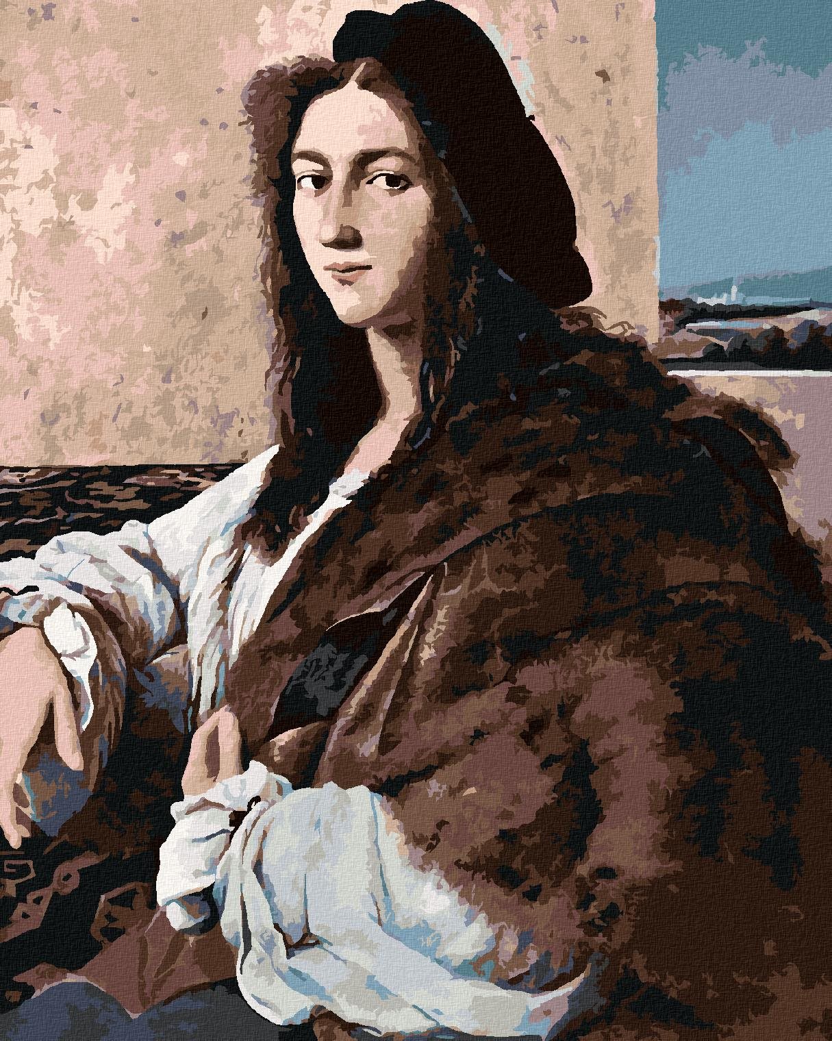 Diamondi - PORTRÉT MLADÉHO MUŽE (RAPHAEL), 40x50 cm, vypnuté plátno na rám