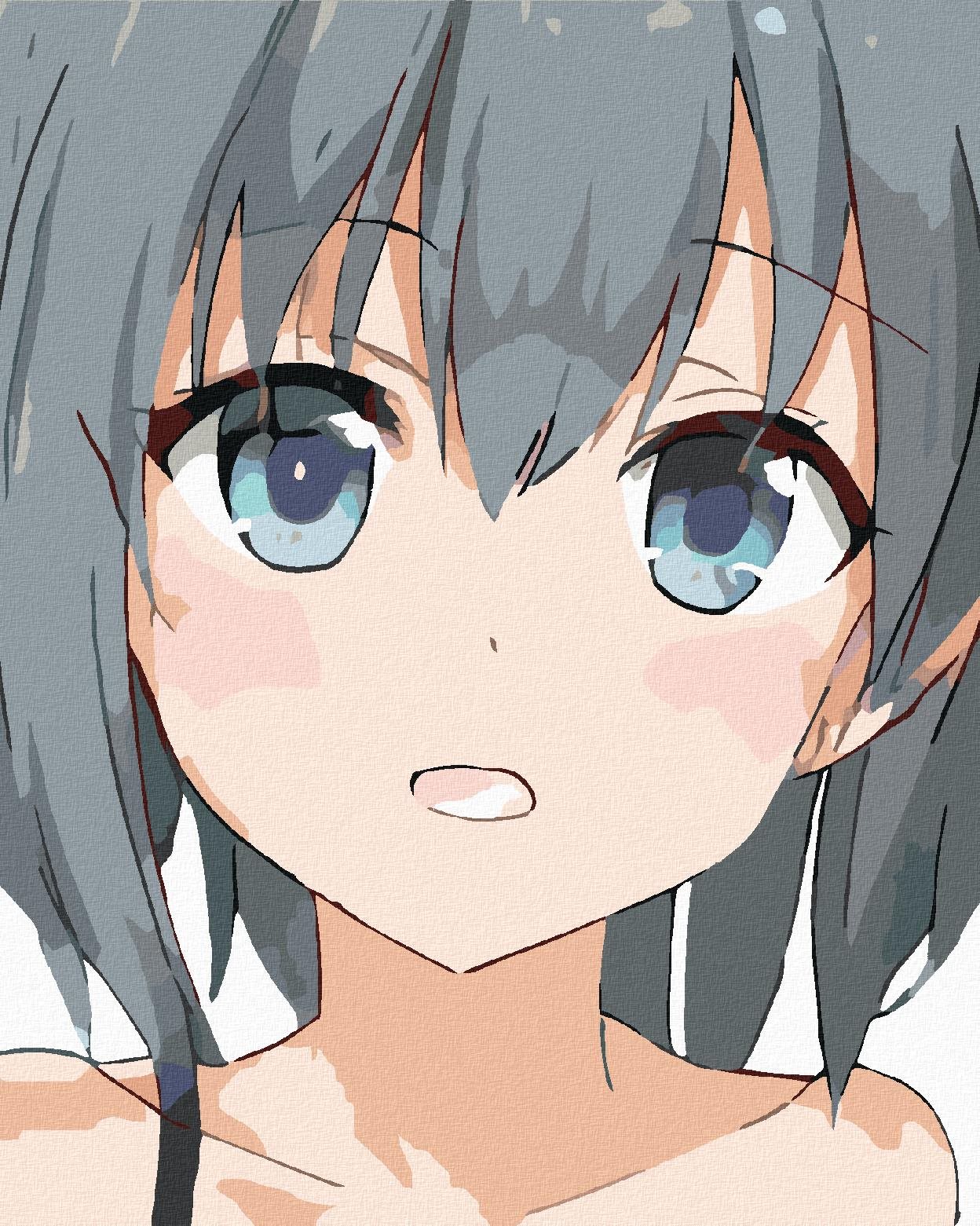 Diamondi - Diamantové malování - ANIME GIRL PORTRÉT, 40x50 cm, Vypnuté plátno na rám