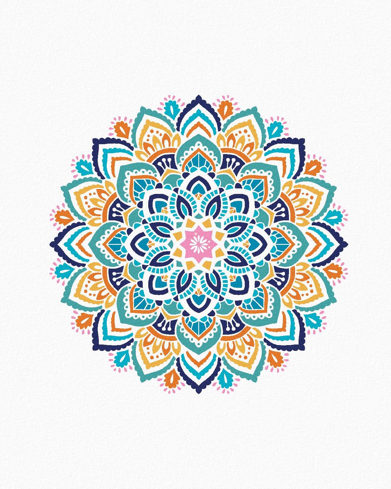 Diamondi - MANDALA II, 40x50 cm, vypnuté plátno na rám