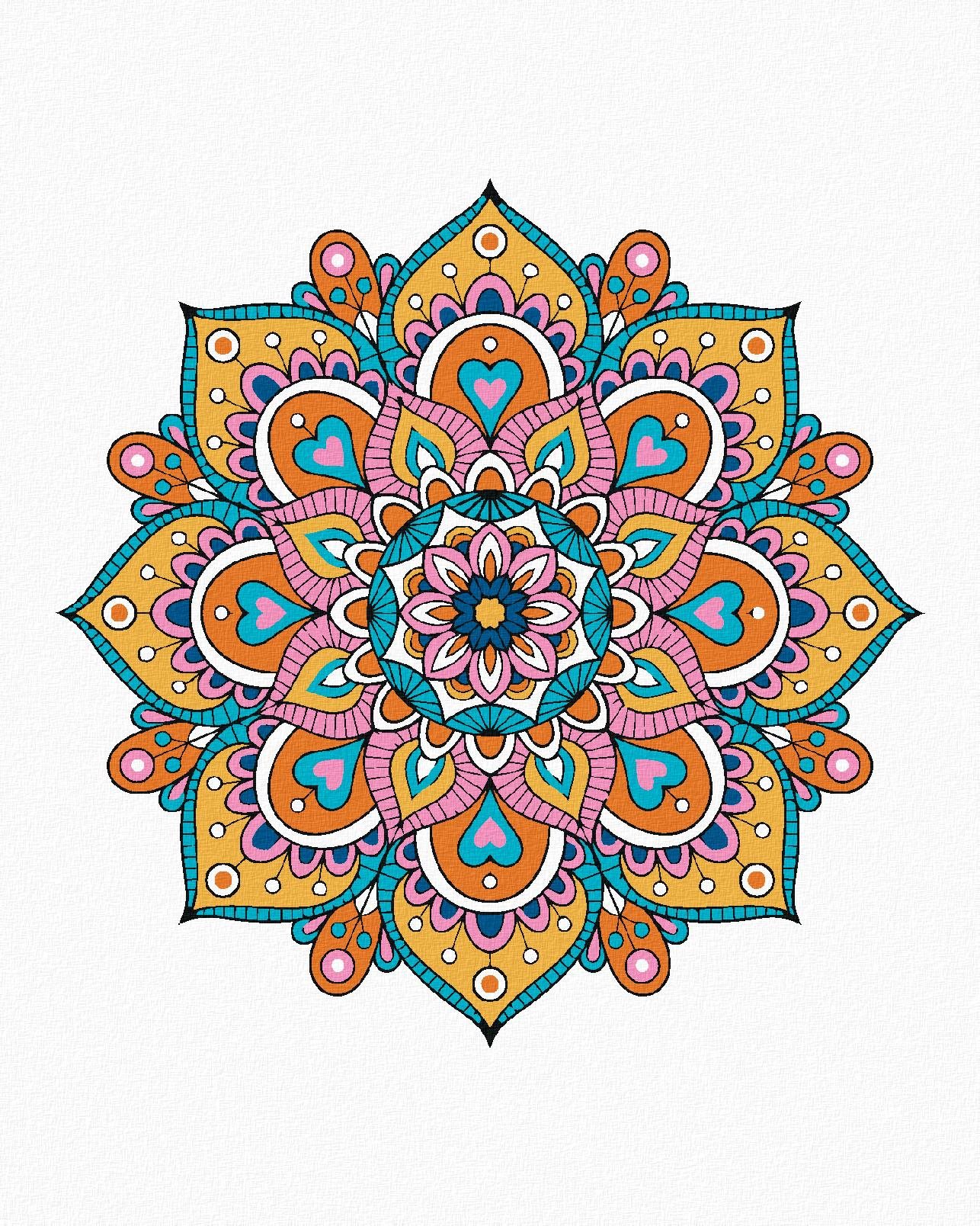 Diamondi - MANDALA III, 40x50 cm, vypnuté plátno na rám