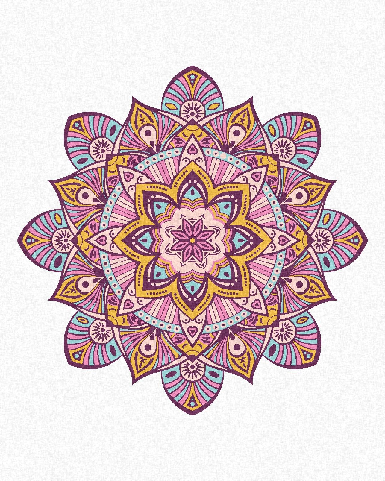 Diamondi - MANDALA VII, 40x50 cm, vypnuté plátno na rám