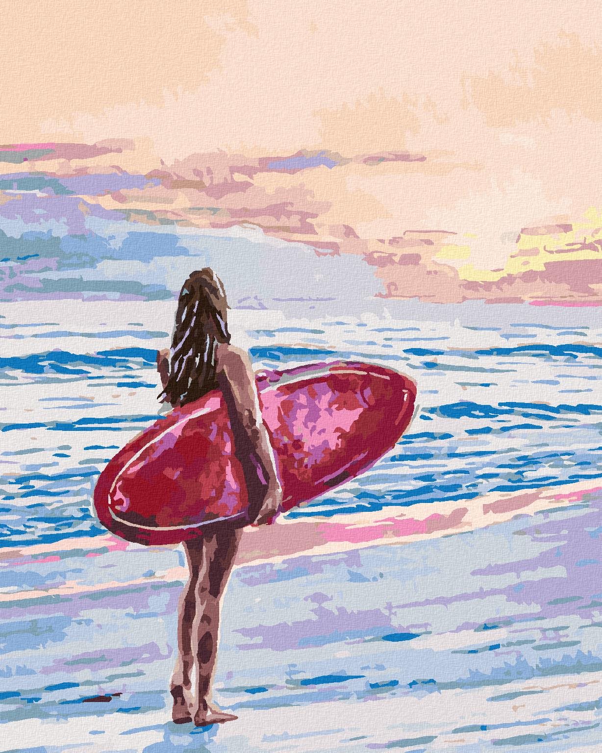 Diamondi - SURFAŘKA, 40x50 cm, vypnuté plátno na rám