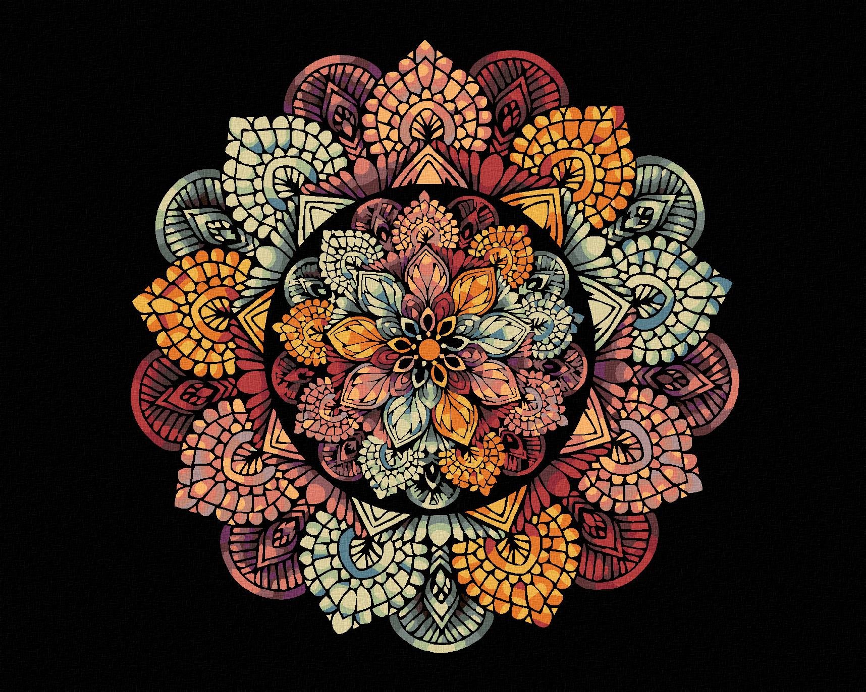Diamondi - MANDALA IX, 40x50 cm, vypnuté plátno na rám