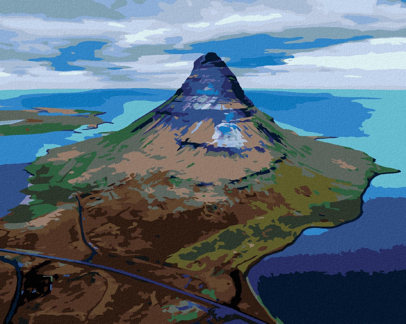 Diamondi - HORA KIRKJUFELL, 40x50 cm, vypnuté plátno na rám
