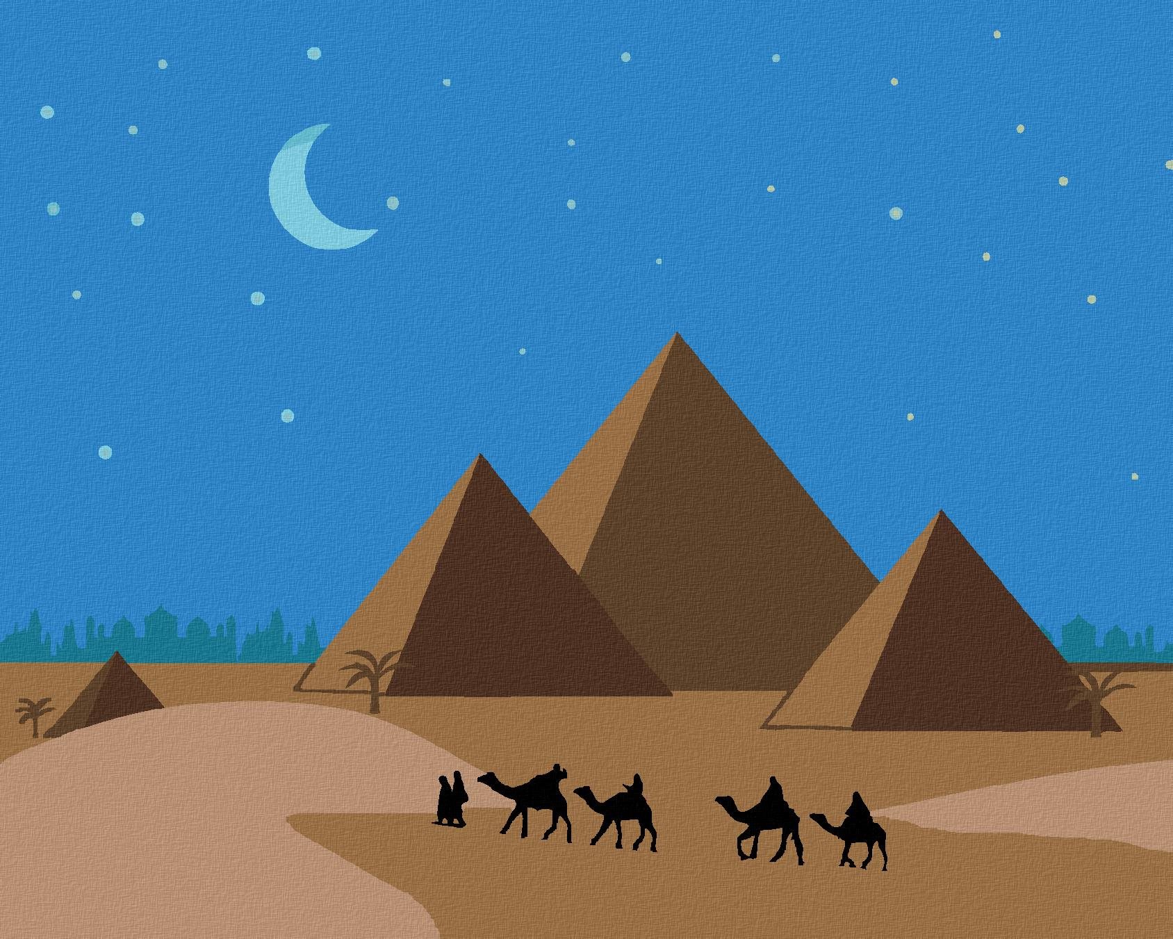 Diamondi - PYRAMIDY EGYPT, 40x50 cm, vypnuté plátno na rám