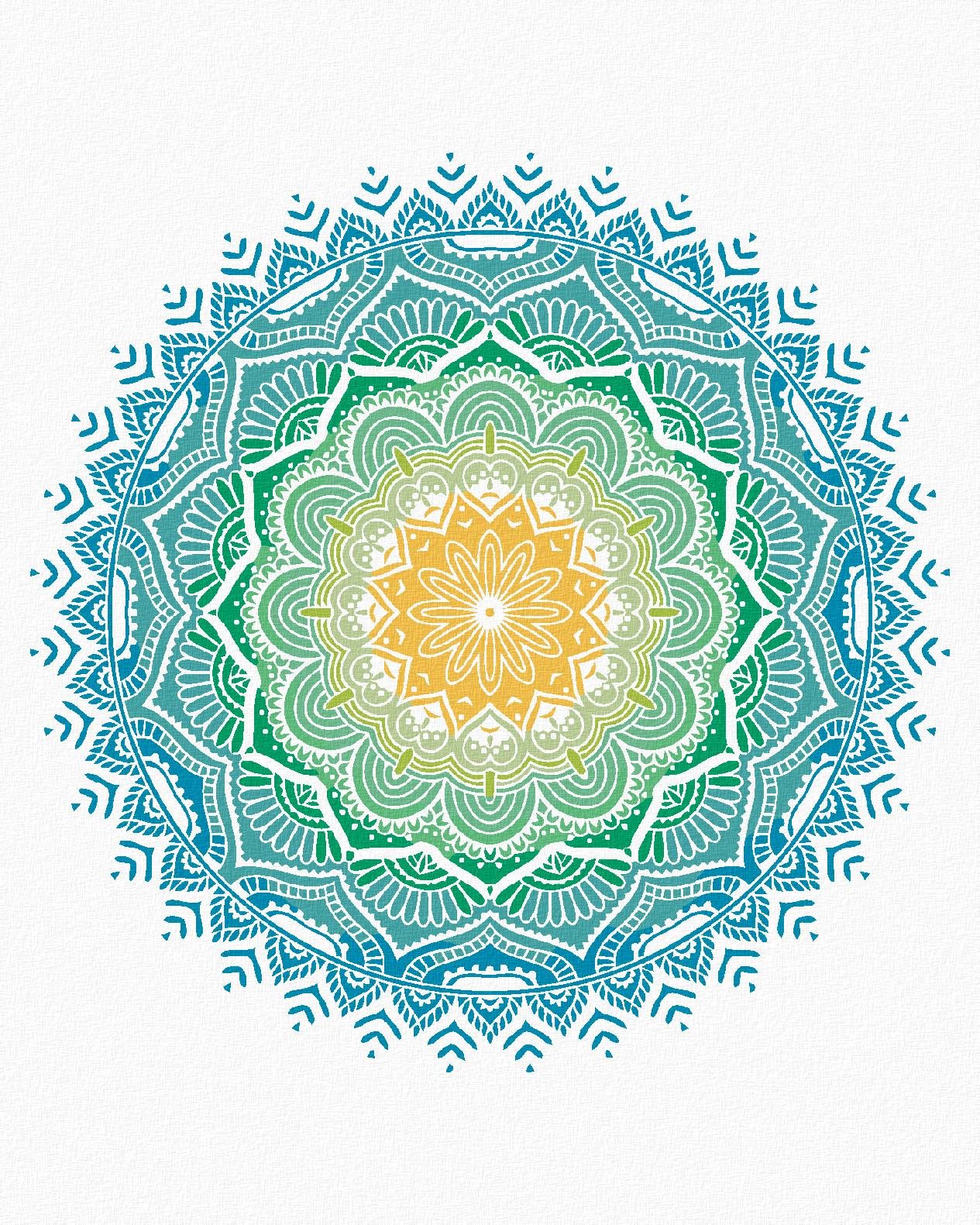 Diamondi - MANDALA VIII, 40x50 cm, vypnuté plátno na rám