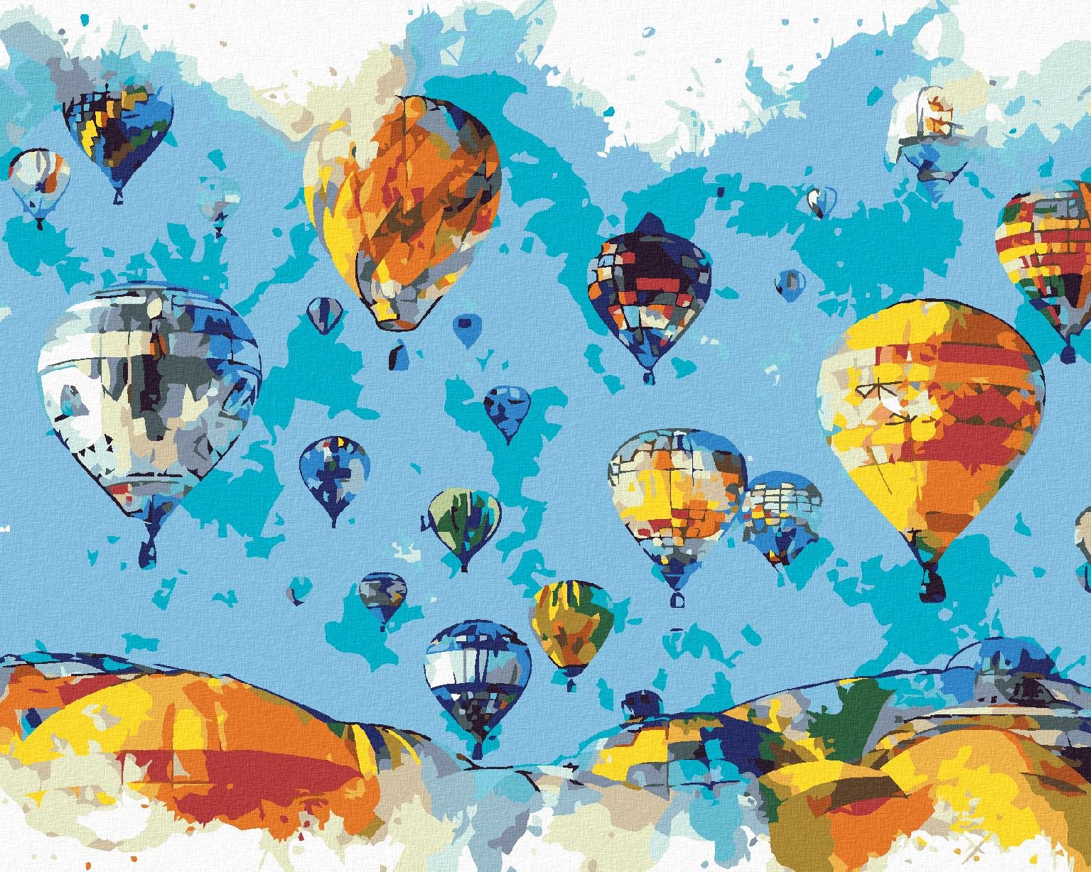 Diamondi - MALOVANÉ BALONY, 40x50 cm, vypnuté plátno na rám