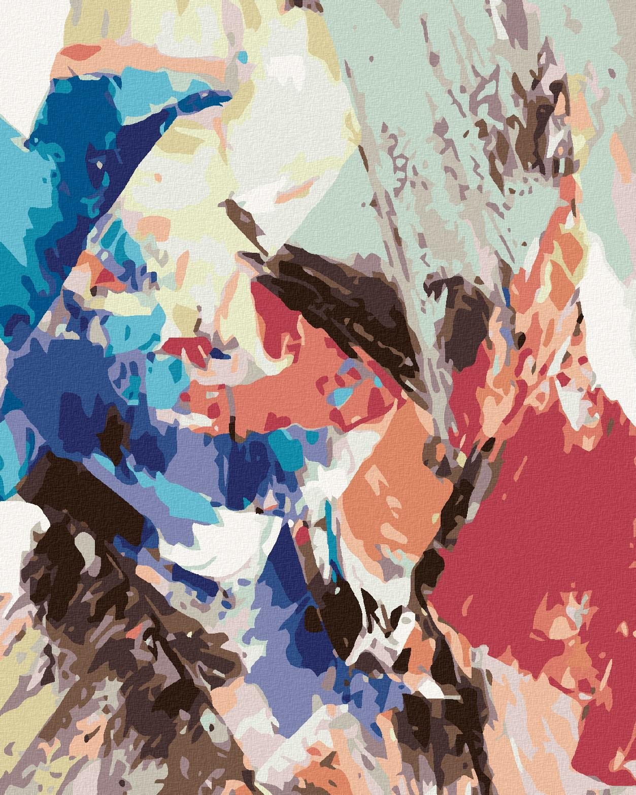 Diamondi - BAREVNÁ ABSTRAKCE, 40x50 cm, vypnuté plátno na rám