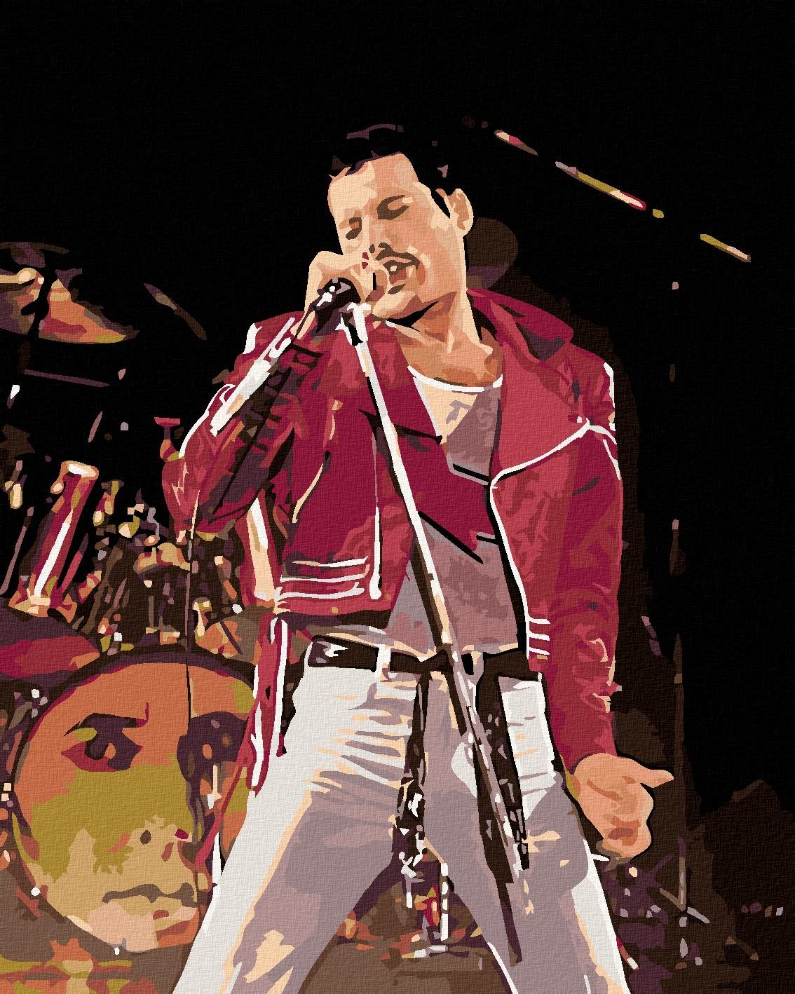 Diamondi - FREDDIE NA PÓDIU, 40x50 cm, vypnuté plátno na rám