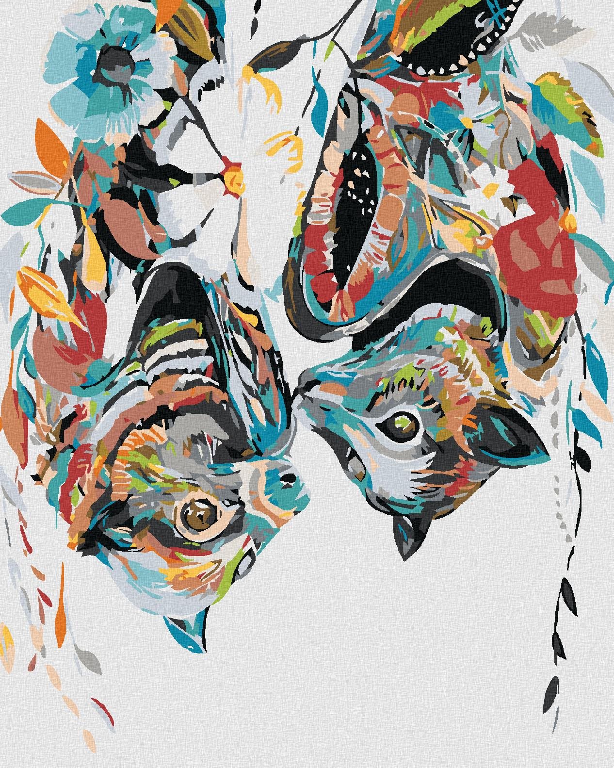 Diamondi - KVĚTINOVÍ NETOPÝŘI, 40x50 cm, vypnuté plátno na rám